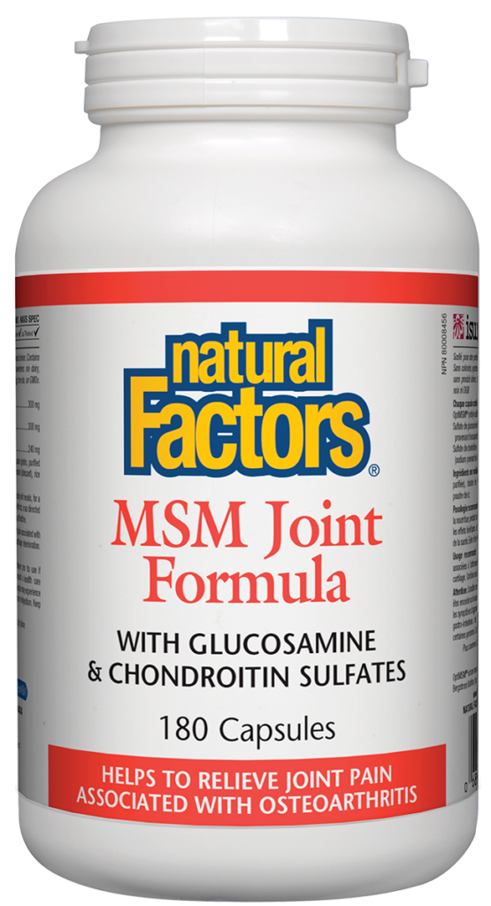 Natural Factors MSM Joint Formula 180 Caps Nature's Care