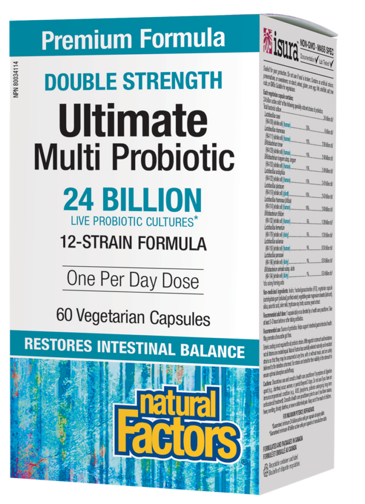 Natural Factors Ultimate Multi Probiotic Double Strength 24 Billion