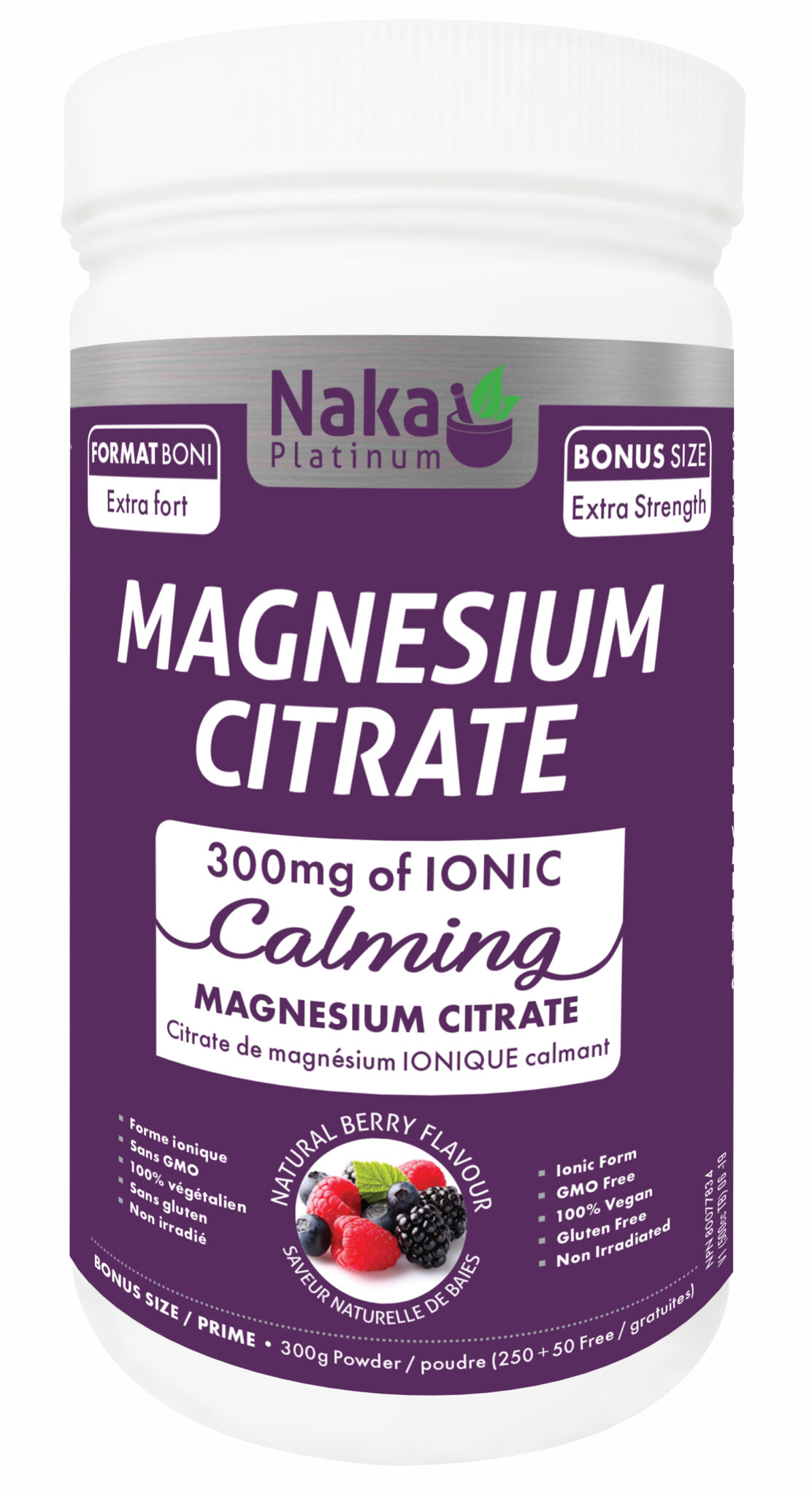 Naka Platinum Magnesuim Citrate Calming Powder 300g Nature's Care