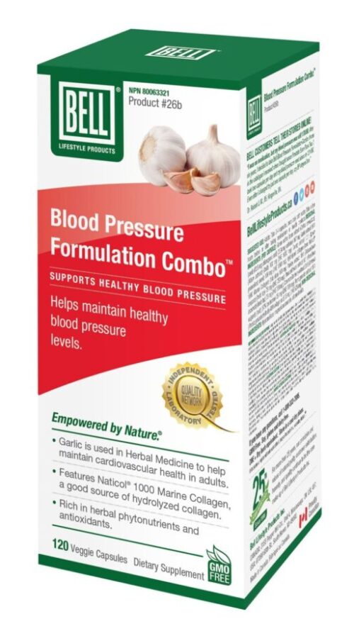 BELL Blood Pressure Formulation 120 Veg Caps #26b