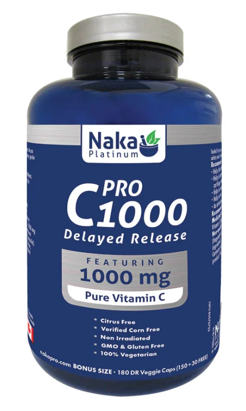 Naka Platinum Pro Vitamin C 1000mg 180 DR Veg Caps