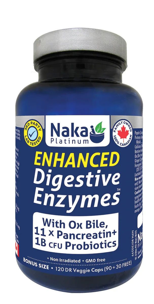 Naka Platinum Enhanced Digestive Enzymes – 120 DR vcaps